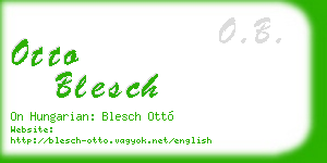 otto blesch business card